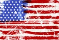 Grunge USA flag, distressed