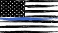 Grunge USA flag with a thin blue line Royalty Free Stock Photo