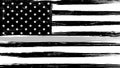 Grunge USA flag with a thin gray or silver Line