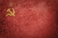 Grunge USSR flag. Soviet Union flag with grunge texture Royalty Free Stock Photo