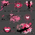 Grunge Valentine elements