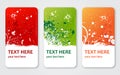 Grunge vector flower labels banners or visit cards