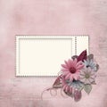 Grunge victorian background with stamp-frame Royalty Free Stock Photo