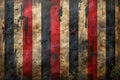 Grunge Vintage American Flag with Distressed Texture on Wooden Planks Patriotic Background Royalty Free Stock Photo