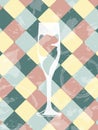 Grunge vintage background with champagne glass. Restaurant Royalty Free Stock Photo