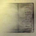 Grunge, vintage, old book, paper background. illustration of aged, worn and stained paper scrap Royalty Free Stock Photo