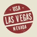 Grunge vintage round stamp with text Las Vegas, Nevada
