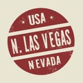 Grunge vintage round stamp with text North Las Vegas, Nevada