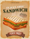 Grunge And Vintage Sandwich Poster