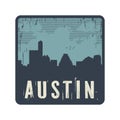 Grunge vintage stamp with text Austin