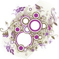 Grunge violet circle