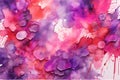 Grunge violet, pink and red watercolor background