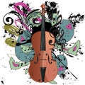 Grunge Violin Illustration