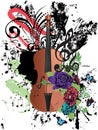 Grunge Violin Illustration