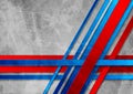 Grunge wall abstract background with red blue stripes Royalty Free Stock Photo