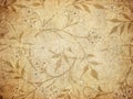 Grunge wallpaper with floral pattern