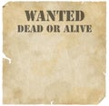 Grunge Wanted Dead or Alive Poster