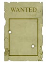 Grunge wanted poster Royalty Free Stock Photo