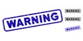 Grunge Warning Rectangular Stamp Seals Royalty Free Stock Photo