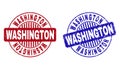 Grunge WASHINGTON Textured Round Stamp Seals