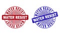 Grunge WATER RESIST Scratched Round Stamp Seals