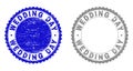 Grunge WEDDING DAY Textured Stamp Seals