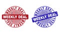 Grunge WEEKLY DEAL Scratched Round Watermarks