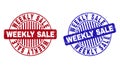Grunge WEEKLY SALE Scratched Round Stamps