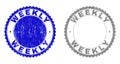 Grunge WEEKLY Textured Stamp Seals