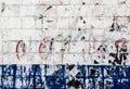 Grunge white and blue brick wall background Royalty Free Stock Photo