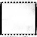 Grunge white film strip frame with cracked. Copy space.