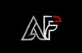 grunge white red black alphabet letter af a f logo design