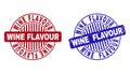 Grunge WINE FLAVOUR Scratched Round Watermarks