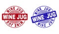 Grunge WINE JUG Textured Round Stamps