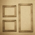 Grunge wood frame background, vintage paper texture Royalty Free Stock Photo