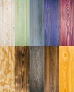 Grunge Wooden Boards Texture Collage, Various Grunge Wood