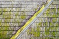 Grunge wooden shingle roof