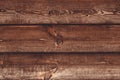 Grunge wooden wall pattern. Natural wood background, dark brown texture. Interior decoration. Rough board surface. Vintage Royalty Free Stock Photo