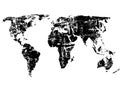 Grunge world map Royalty Free Stock Photo