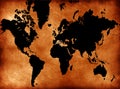 Grunge world map Royalty Free Stock Photo