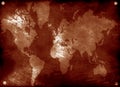 Grunge world map Royalty Free Stock Photo