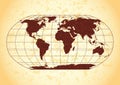 Grunge world map Royalty Free Stock Photo