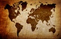 Grunge world map Royalty Free Stock Photo