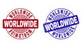 Grunge WORLDWIDE Textured Round Watermarks