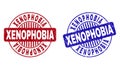 Grunge XENOPHOBIA Textured Round Watermarks