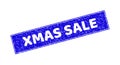 Grunge XMAS SALE Scratched Rectangle Stamp Seal Royalty Free Stock Photo