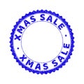 Grunge XMAS SALE Textured Round Rosette Stamp Seal Royalty Free Stock Photo