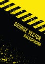 Grunge yellow and black stripped background