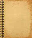 Grunge yellow notebook