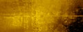 grunge yellow rusty on metal wall background texture used as banner panorama. old gold metal grunge texture. Royalty Free Stock Photo